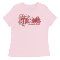 Bubblegum Pink she is strong proverbs 31 25 Ladies Tee - MaliasSmallBusiness