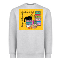 Heather Grey life is better with cats and books Heavyweight Sweatshirt - TumblerDesignByShophia