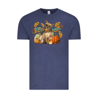 Vintage Denim Hello Autumn With Chihuahua Dog Vintage Tee - LillyAllenDesigns