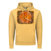 Vintage Mustard glitter leopard basketball background Vintage Hoodie - RanaPortraitStore