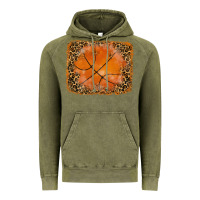 Vintage Olive glitter leopard basketball background Vintage Hoodie - RanaPortraitStore