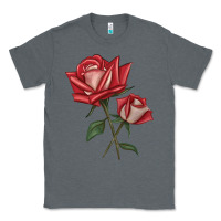 Charcoal Heather Love Rose Classic Tee - LillyAllenDesigns