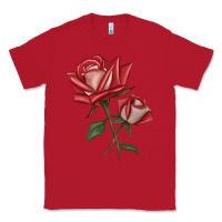 Red Love Rose Classic Tee - LillyAllenDesigns