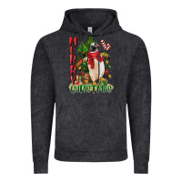Vintage Black merry christmas penguin Vintage Hoodie - LillyAllenDesigns