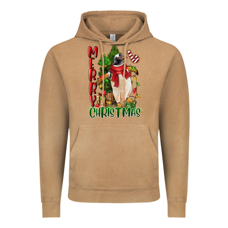 Merry Christmas Penguin Vintage Hoodie by LillyAllenDesigns | Teevron