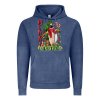 Vintage Denim merry christmas penguin Vintage Hoodie - LillyAllenDesigns