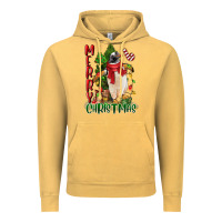 Vintage Mustard merry christmas penguin Vintage Hoodie - LillyAllenDesigns