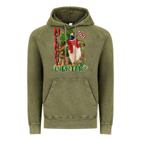 Vintage Olive merry christmas penguin Vintage Hoodie - LillyAllenDesigns
