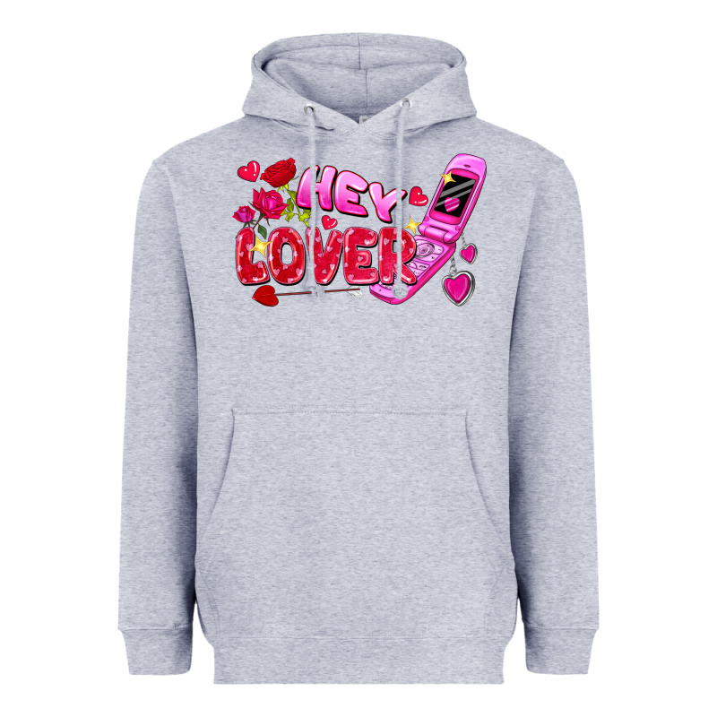 Hey Lover Flip Phone Heavyweight Hoodie by FaDigitalArtStudio | Teevron