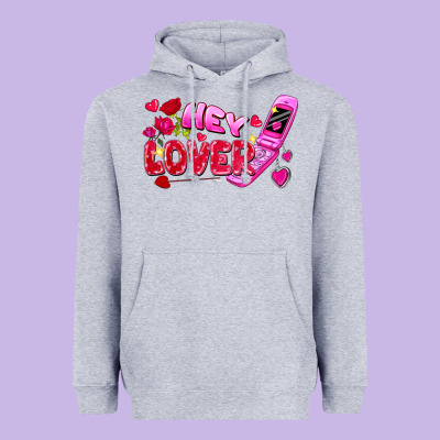 Hey Lover Flip Phone Heavyweight Hoodie Designed By Fadigitalartstudio