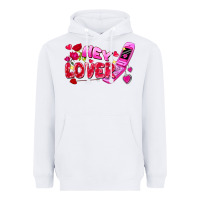 White hey lover flip phone Heavyweight Hoodie - FaDigitalArtStudio
