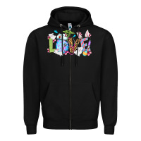 Black Love Nurse Easter Zipper Hoodie - OliviaCreatesArt