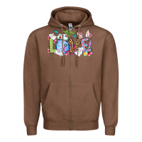 Chestnut Love Nurse Easter Zipper Hoodie - OliviaCreatesArt