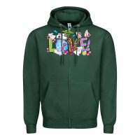 Sports Green Love Nurse Easter Zipper Hoodie - OliviaCreatesArt