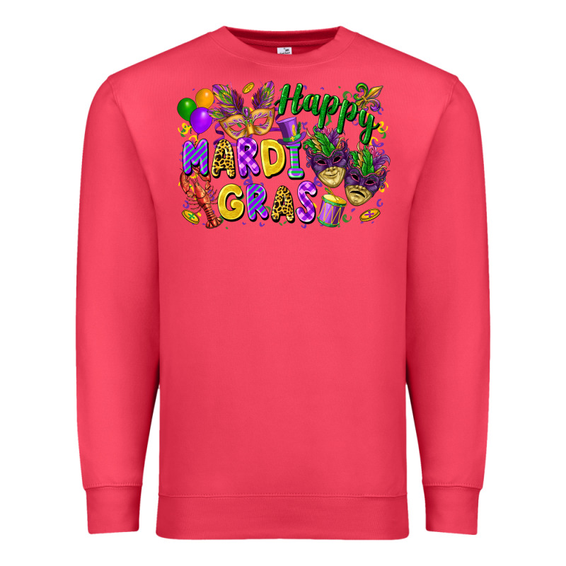Happy Mardi Gras Premium Sweatshirt by FaDigitalArtStudio | Teevron