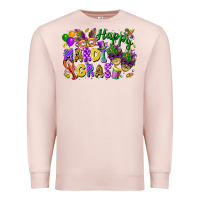 Pale Pink happy mardi gras Premium Sweatshirt - FaDigitalArtStudio