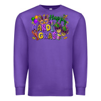 Purple happy mardi gras Premium Sweatshirt - FaDigitalArtStudio