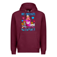 Burgundy My Patients Are My Valentine Coffee Mug Premium Hoodie - FaDigitalArtStudio
