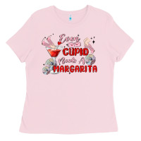 Bubblegum Pink even cupid need a margarita Ladies Tee - MaliasSmallBusiness