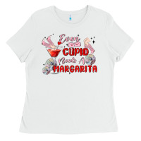 White even cupid need a margarita Ladies Tee - MaliasSmallBusiness