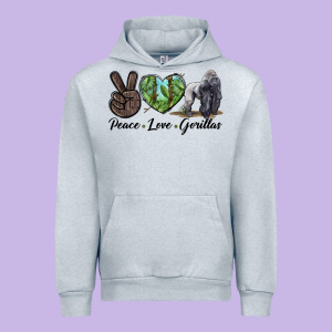 Peace Love Gorillas Urban Hoodie Designed By Lillyallendesigns