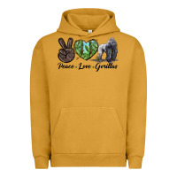 Pigment Peanut Butter Peace Love Gorillas Urban Hoodie - LillyAllenDesigns