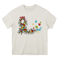 Cream autism awareness Heavy Core Tee - MaliasSmallBusiness