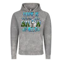 Cloud Rock Home Is Where The Snow Falls Winter Penguin Vintage Hoodie - LillyAllenDesigns