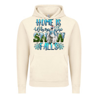 Vintage Artic Home Is Where The Snow Falls Winter Penguin Vintage Hoodie - LillyAllenDesigns