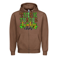 Chestnut St. Patrick's Thick thighs lucky vibes Zipper Hoodie - OliviaCreatesArt