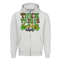 Dove Grey St. Patrick's Thick thighs lucky vibes Zipper Hoodie - OliviaCreatesArt
