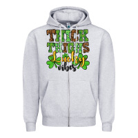 Heather Grey St. Patrick's Thick thighs lucky vibes Zipper Hoodie - OliviaCreatesArt