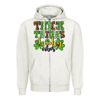 Oatmeal Heather St. Patrick's Thick thighs lucky vibes Zipper Hoodie - OliviaCreatesArt