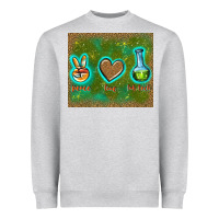 Heather Grey peace love lab tech Heavyweight Sweatshirt - TumblerDesignByShophia