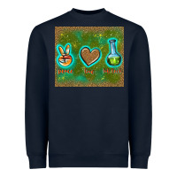 Navy peace love lab tech Heavyweight Sweatshirt - TumblerDesignByShophia