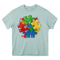 Arona autism puzzles Heavy Core Tee - MaliasSmallBusiness