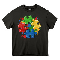 Autism Puzzles Heavy Core Tee | Teevron