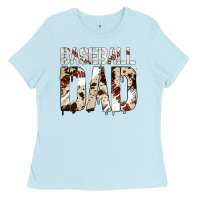 Baby Blue no background baseball dad Ladies Tee - Jasminsmagicworld