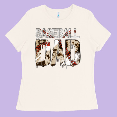 No Background Baseball Dad Ladies Tee Designed By Jasminsmagicworld