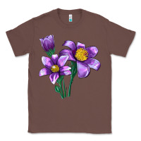 Chestnut Pasque Flower Illustrations Classic Tee - LillyAllenDesigns