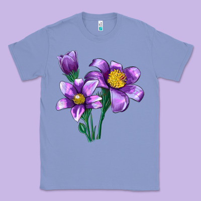 Pasque Flower Illustrations Classic Tee Designed By Lillyallendesigns