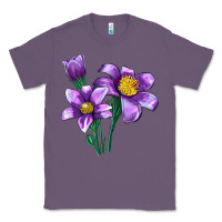 Lavender Pasque Flower Illustrations Classic Tee - LillyAllenDesigns