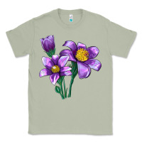 Matcha Pasque Flower Illustrations Classic Tee - LillyAllenDesigns