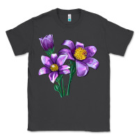 Smoke Pasque Flower Illustrations Classic Tee - LillyAllenDesigns
