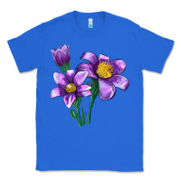 True Royal Pasque Flower Illustrations Classic Tee - LillyAllenDesigns