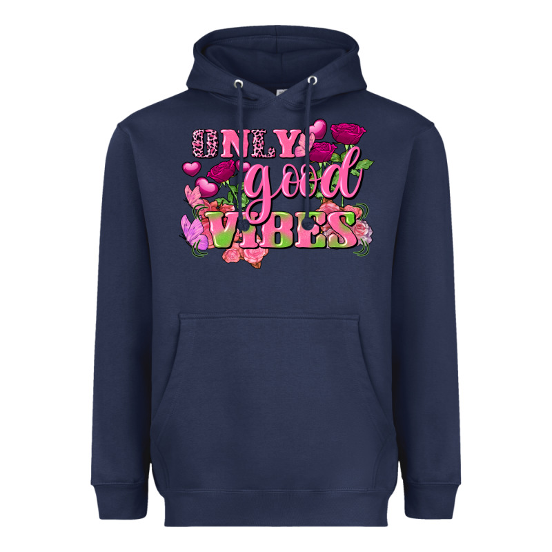 Valentine's Day Only Good Vibes Heavyweight Hoodie by FaDigitalArtStudio | Teevron
