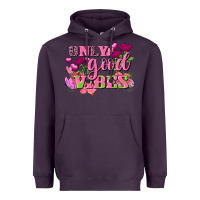 Plum Valentine's Day Only Good Vibes Heavyweight Hoodie - FaDigitalArtStudio