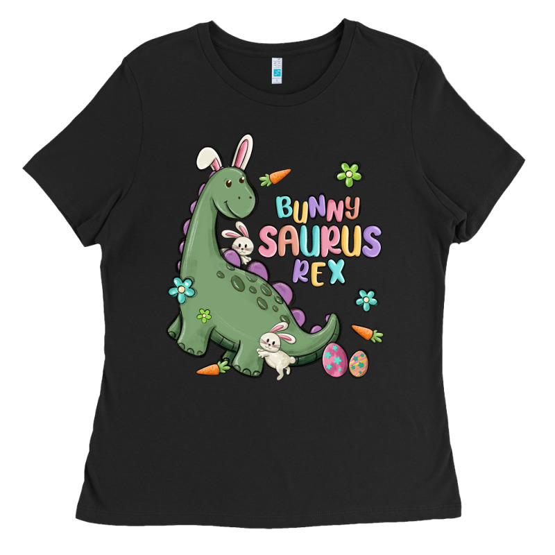 Bunny Saurus Rex Ladies Tee by MaliasSmallBusiness | Teevron
