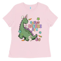 Bubblegum Pink bunny saurus rex Ladies Tee - MaliasSmallBusiness