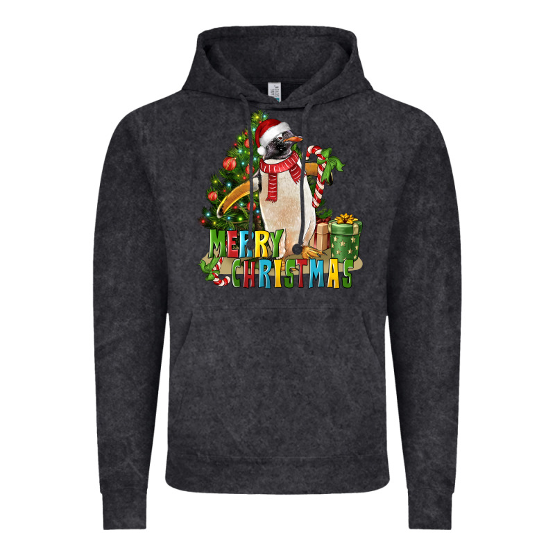 Merry Christmas Penguin Vintage Hoodie by LillyAllenDesigns | Teevron